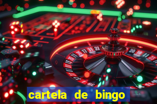 cartela de bingo cha de bebe